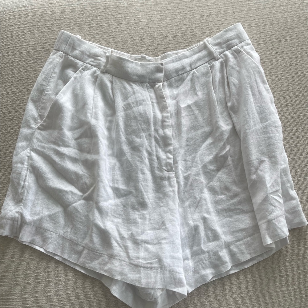 Abercrombie & Fitch High Rise Linen Shorts